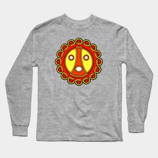 Taino Indian Sun Petroglyph Long Sleeve T-Shirt